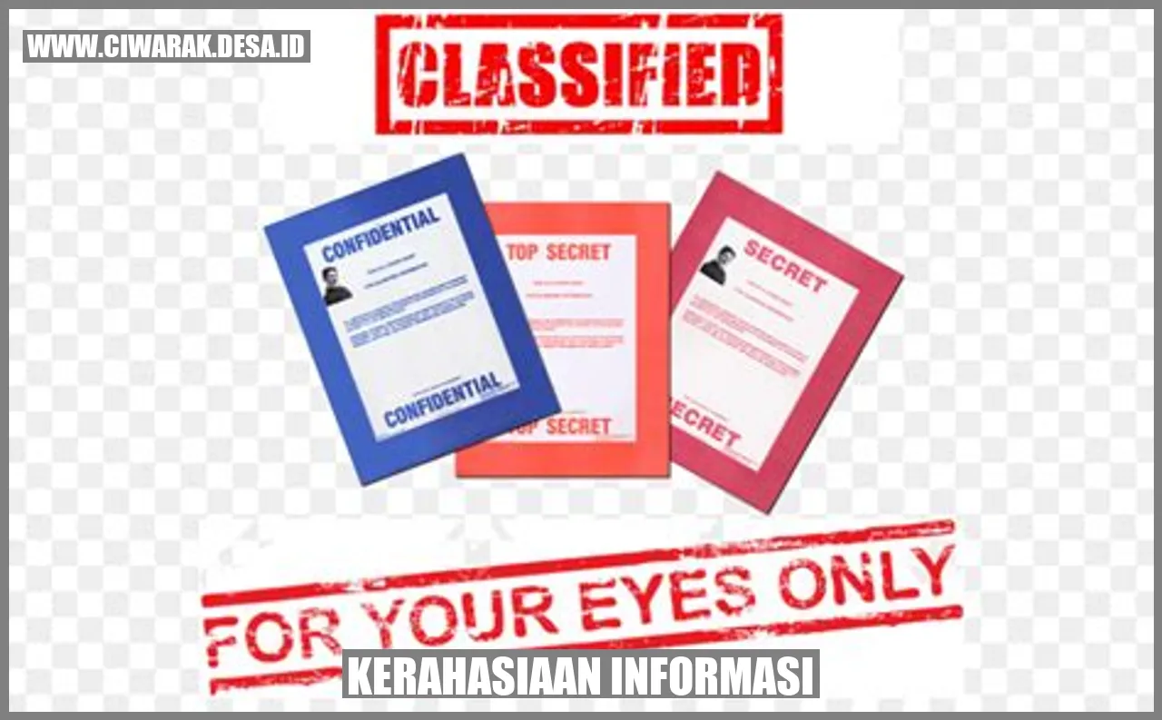 Kerahasiaan Informasi